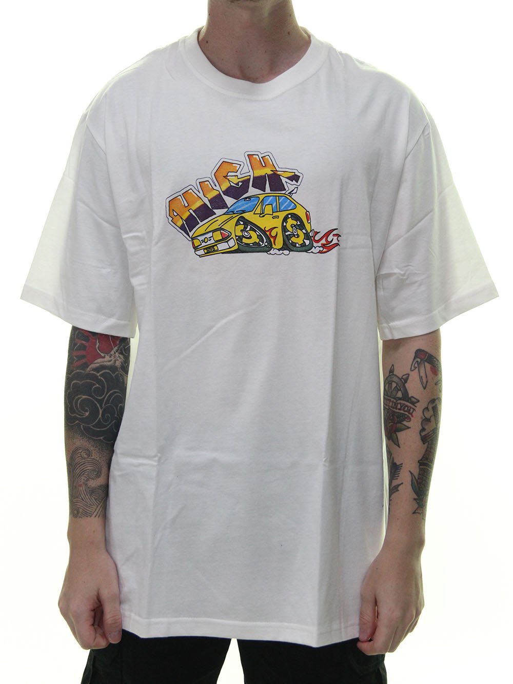 CAMISETA HIGH COMPANY TEE COLORED - WHITE/GREEN - TS440.01