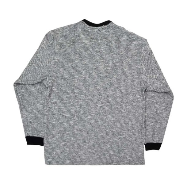 Camiseta Masculina High Tweed Manga Longa - Cinza/Preto Mescla