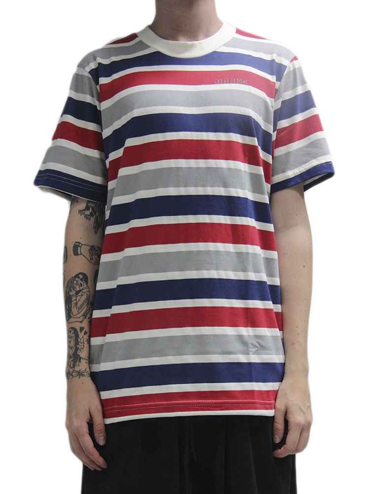 ⑦ WHC The Individual Collection Camiseta Masculina Hocks Listrada Manga Curta Estampada