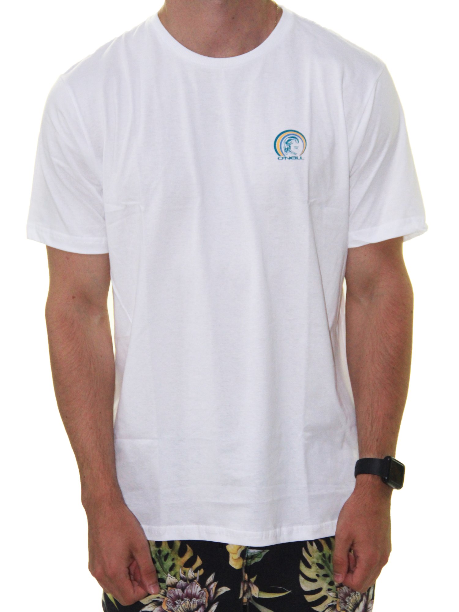 Camiseta John John Regular Light Small Logo Lines Cinza Mescla