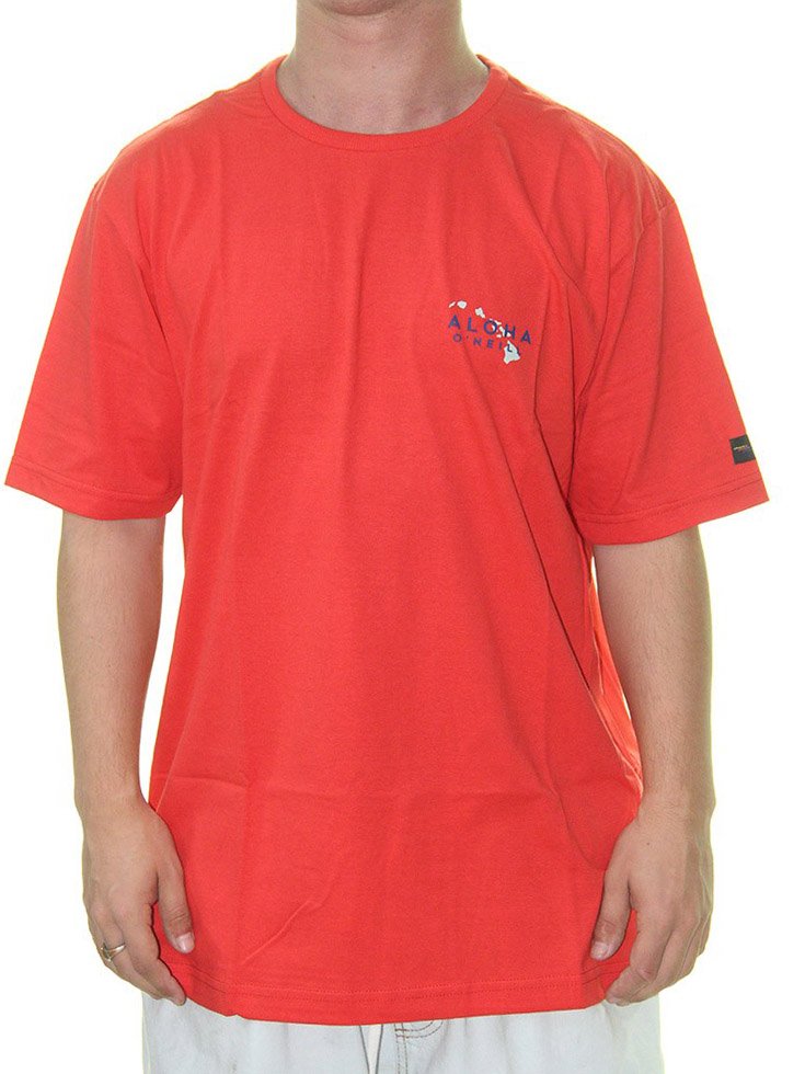 Camiseta Masculina Oneil Manga Curta Estampada - Vermelho - Home