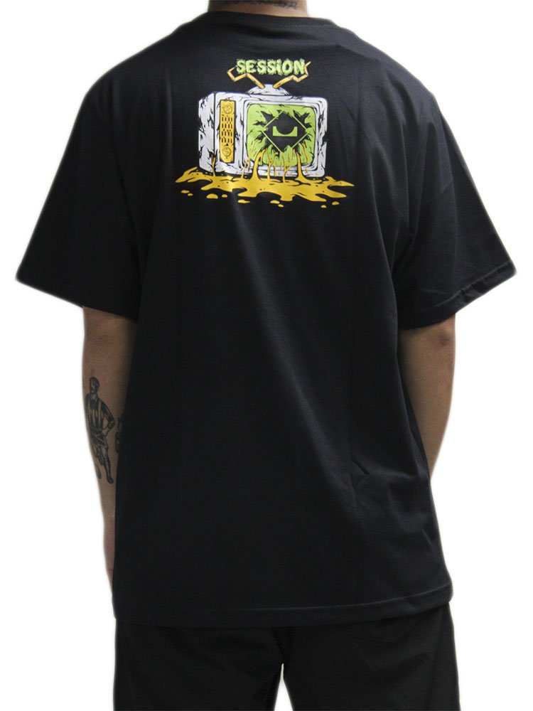 Session Store Camiseta Masculina Session TV Session Manga Curta Estampada - Preto ...