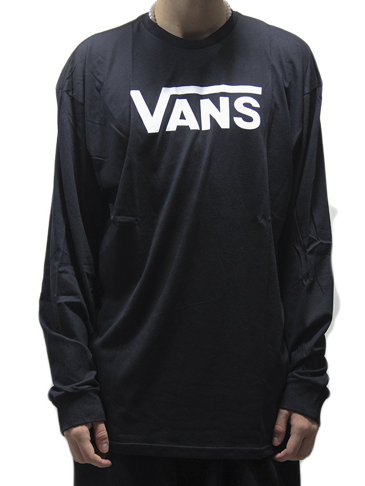 Camiseta Masculina Vans Manga Longa Classic Preto Home