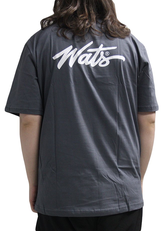 Camiseta Masculina Wats Tag Botom Manga Curta Estampada - Cinza