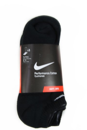 Meia Masculina Nike Cush Cano Curto com 3 Unidades - Black