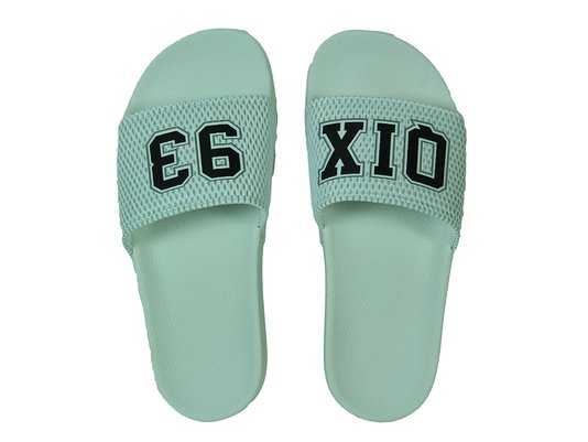 Chinelo Feminino Qix Slide Logo - Branco/Preto