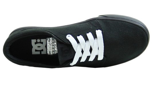 Tênis Feminino DC Trase TX W Cabedal em Lona - Black/Black/White