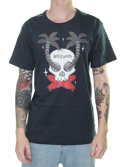 Camiseta Masculina Surfly Skull Surf Manga Curta - Marinho