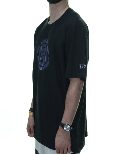 Camiseta Masculina Element Twists Logo XXG Manga Curta - Preto