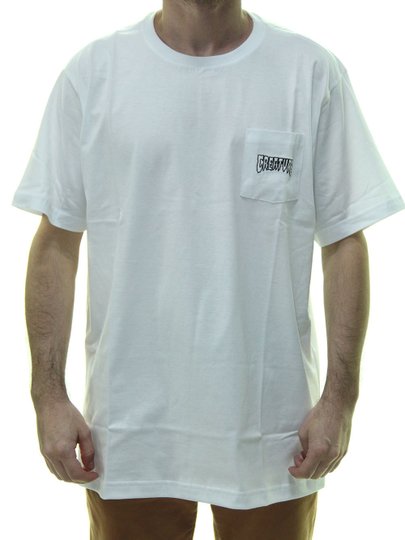 Camiseta Masculina Creature Especial Logo Pocket Estampada - Branco