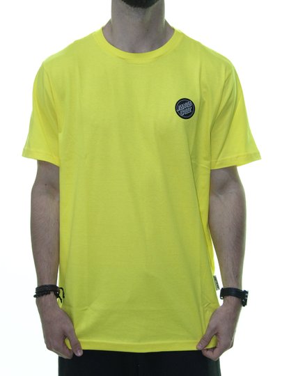 Camiseta Masculina Santa Cruz Reverse Bottom Manga Curta - Amarelo