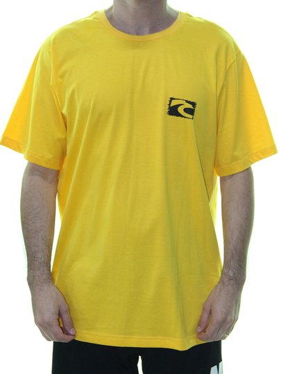 Camiseta Masculino Santo Swell Loguinho Algodão Estampada Manga Curta - Amarelo