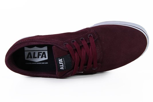 Tênis Masculino Alfa Trick - Bordô/Branco