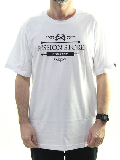 Camiseta Masculina Session Company Estampada Manga Curta - Branco