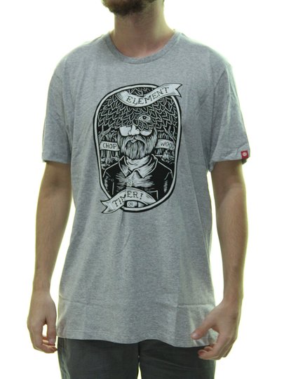 Camiseta Masculina Element Anonymous Estampada Manga Curta - Cinza Mesclado