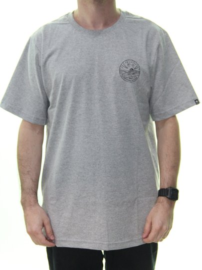 Camiseta Masculina Session Plata Norte Estampada Manga Curta - Cinza Mesclado