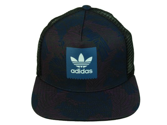 Boné Masculino Adidas Palmeiras Trucker Aba Reta Snap Back - Marinho/Palmeiras