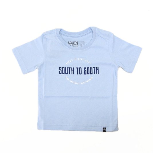 Camiseta Infantil South To South Pirralhos II Manga Curta - Azul Claro