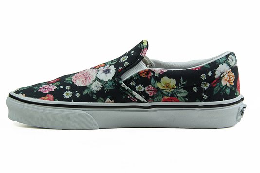 Tênis Feminino Vans Classic Slip-on Garden Floral Black - Black/White/Floral