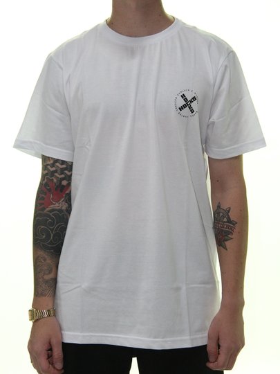 Camiseta Masculina Hocks Emblema Manga Curta - Branco