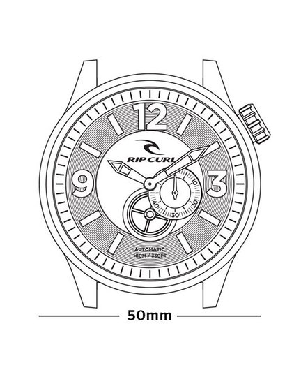 Relógio Rip Curl Titan XL Automatic SS Analógico - Silver/Black