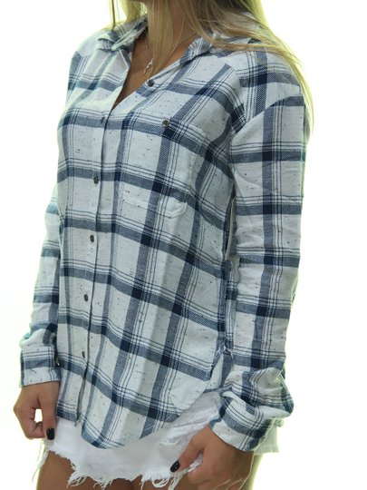 Camisa Flanela Billabong Wander Warrior Flanela Manga Longa - Azul