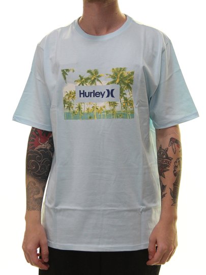 Camiseta Masculina Hurley Boardes Manga Curta - Azul Céu