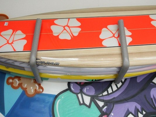 Suporte Rack para Prancha de Surf Feeton Comporta 5 Unidades - Cinza