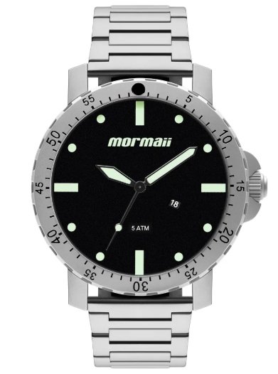 Relógio Mormaii MO2115BG/1P Analogico - Prata/Preto