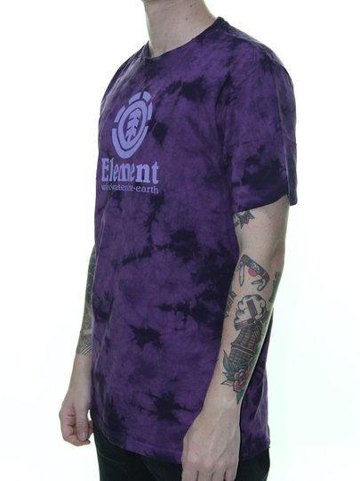 Camiseta Masculina Element Purple Rain Manga Curta - Roxo Tie Dye