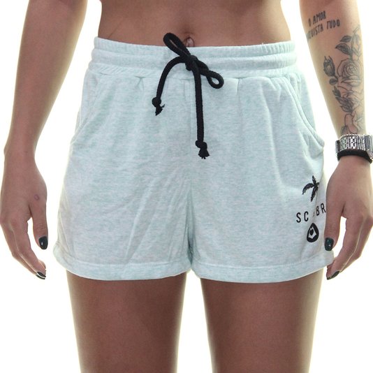 Saia Feminina Loveboard Moletom - Cinza Mesclado