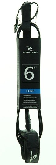Leash Rip Curl Competição 6' Comprimento 7/32" X 5 mm Black - Preto