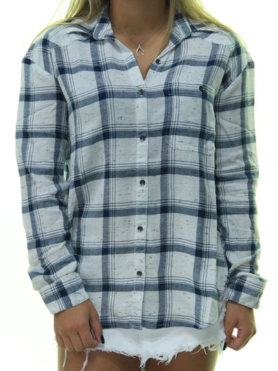 Camisa Flanela Billabong Wander Warrior Flanela Manga Longa - Azul