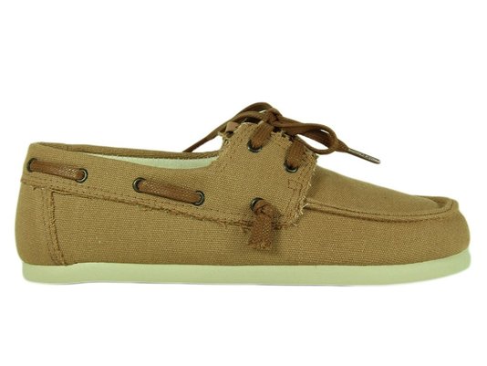 Low Sider Feminina Perky Citrino Cabedal em Tecido - Caramelo