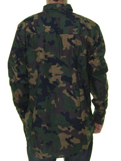Camisa Flanela Hocks Camow Manga Longa - Camuflado
