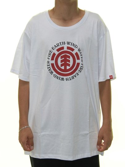 Camiseta Masculina Element Seal Manga Curta - Branco