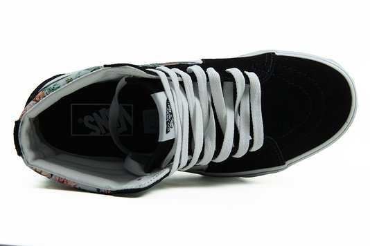 Tênis Feminino Vans Sk8-Hi Garden Floral cano alto com atacadores - Flower/White/Black