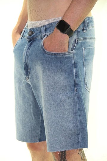 BERM PAS SESSION JEANS CLASSIC TORN  AZUL MEDIO