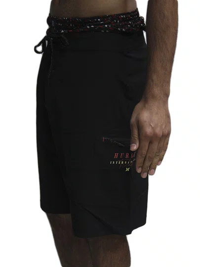 Bermuda De Banho Masculina Hurley Internacional - Preto/Vermelho
