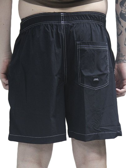 Bermuda De Elastico Baw R Contraste - Preto