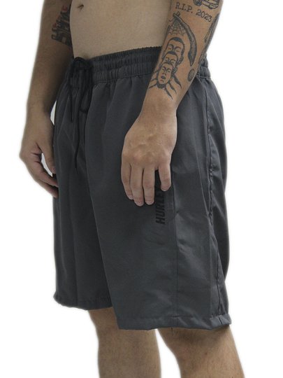 Bermuda De Elastico Big Hurley Block Over - Chumbo