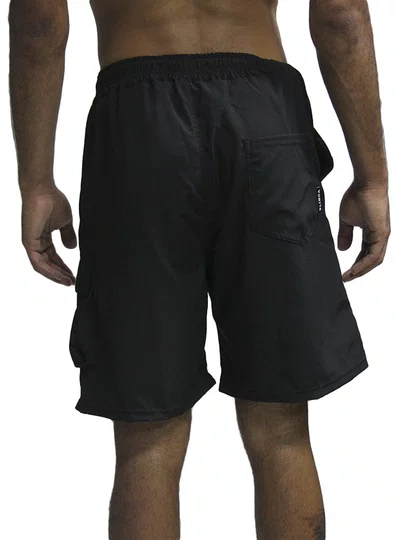 Bermuda De Elastico Blinca Bolso Cargo - Preto