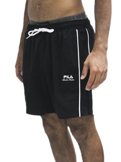 Bermuda De Elastico Fila Biella Italia - Preto