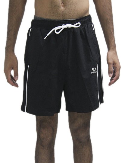 Bermuda De Elastico Fila Biella Italia - Preto