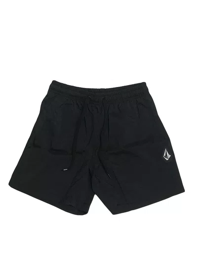 Bermuda De Elastico Juvenil Volcom Stone - Preto