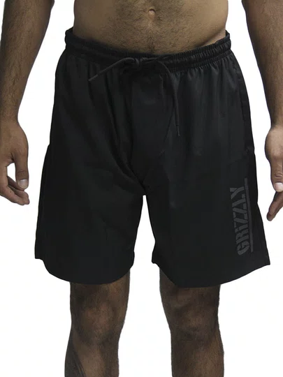 Bermuda De Elástico Masculina Grizzly OG Stamp - Preto