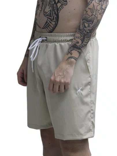 Bermuda De Elástico Masculina Lrg 47 - Areia