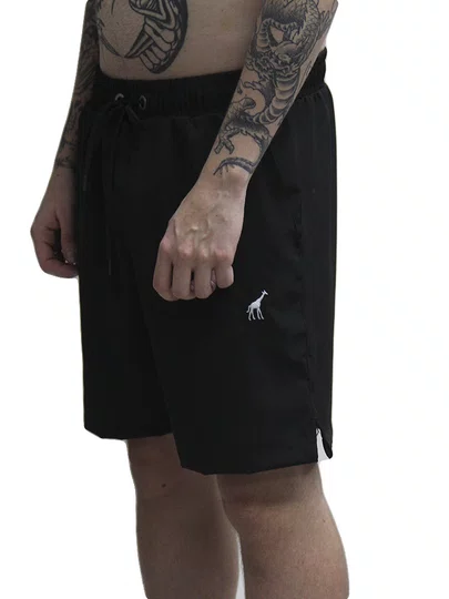 Bermuda De Elástico Masculina Lrg 47 - Preto