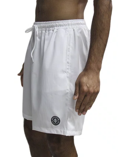 Bermuda De Elástico Masculina Session Skateboard Logo - Branco