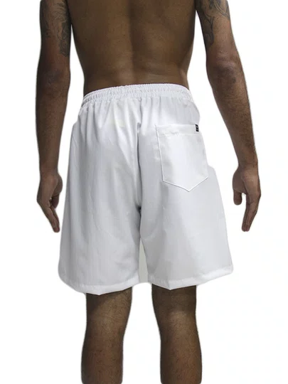 Bermuda De Elástico Masculina Session Skateboard Logo - Branco